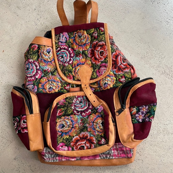 Hand-Woven Leather Backpack - Picture 1 of 6